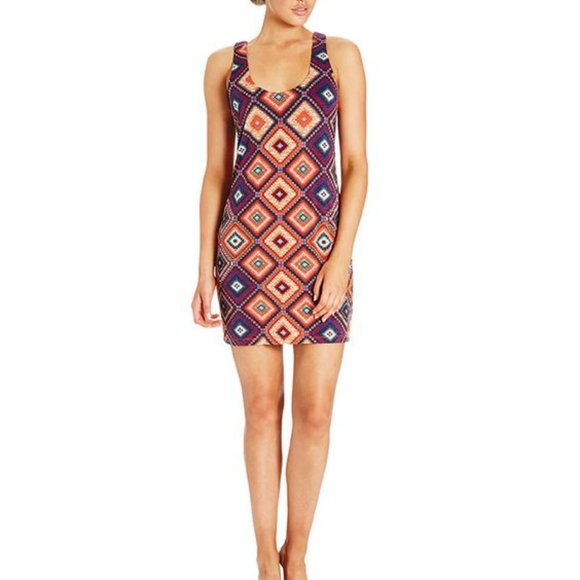 TIGERLILY Zehra Rainbow Bodycon Racerback Tank Mini Dress - Picture 4 of 10